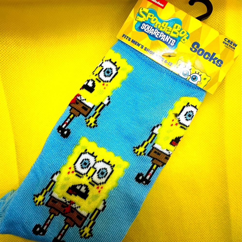 Trendy Graphic Sponge Bob Socks